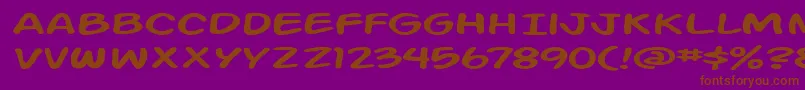 ActionManExtended Font – Brown Fonts on Purple Background