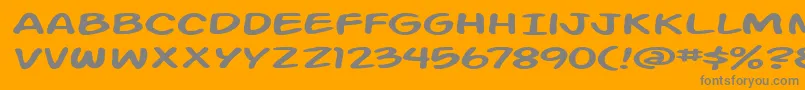 ActionManExtended Font – Gray Fonts on Orange Background