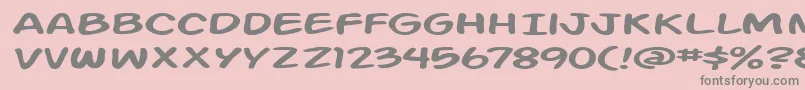 fuente ActionManExtended – Fuentes Grises Sobre Fondo Rosa