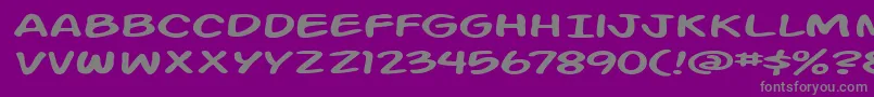 ActionManExtended Font – Gray Fonts on Purple Background