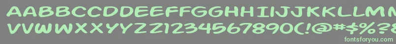 ActionManExtended Font – Green Fonts on Gray Background