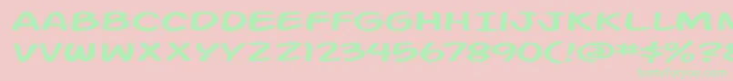 ActionManExtended Font – Green Fonts on Pink Background