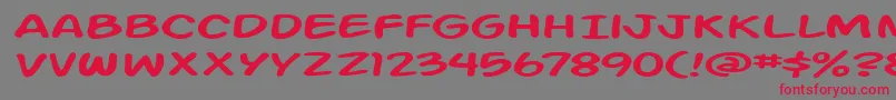 ActionManExtended Font – Red Fonts on Gray Background