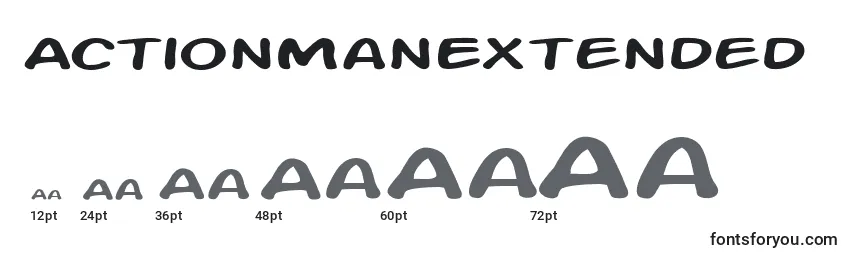 ActionManExtended Font Sizes