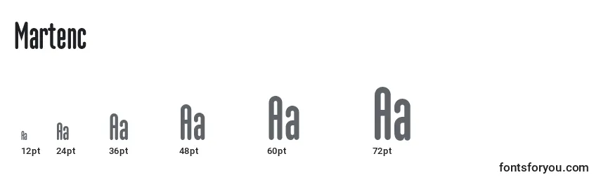 Martenc Font Sizes