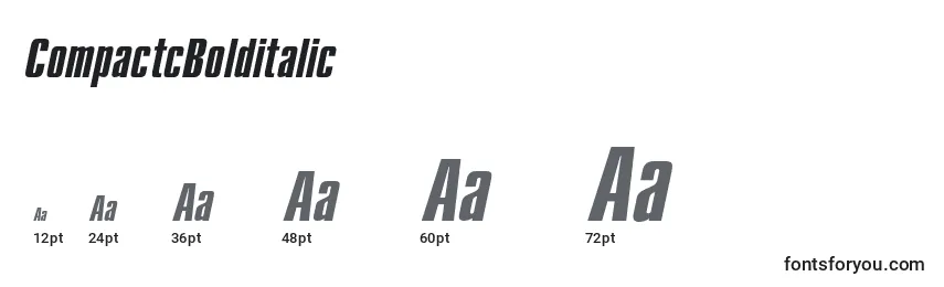 CompactcBolditalic Font Sizes