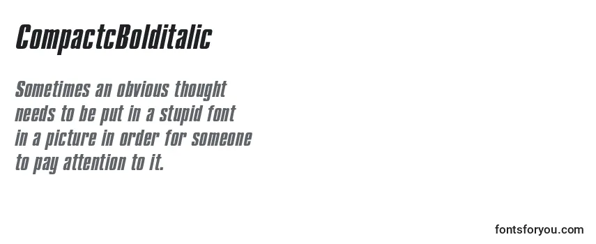 CompactcBolditalic Font