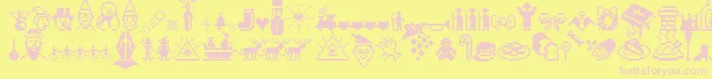 Шрифт Suboel – розовые шрифты на жёлтом фоне