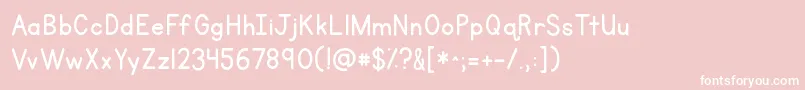 Kgprimarypenmanship2 Font – White Fonts on Pink Background