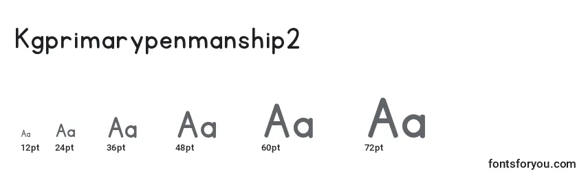 Kgprimarypenmanship2 Font Sizes