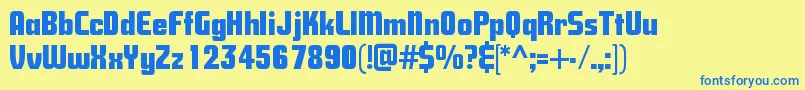 Savingsbond Font – Blue Fonts on Yellow Background
