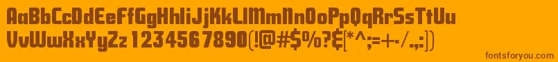 Savingsbond Font – Brown Fonts on Orange Background
