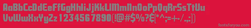 Savingsbond-fontti – harmaat kirjasimet punaisella taustalla