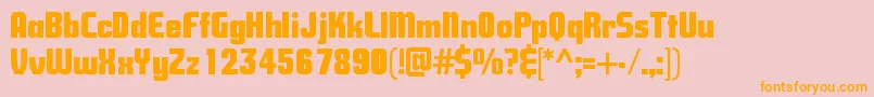 Savingsbond-Schriftart – Orangefarbene Schriften auf rosa Hintergrund