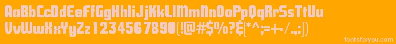 Savingsbond-Schriftart – Rosa Schriften auf orangefarbenem Hintergrund