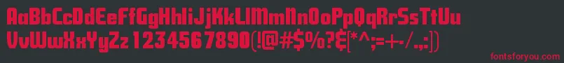 フォントSavingsbond – 黒い背景に赤い文字