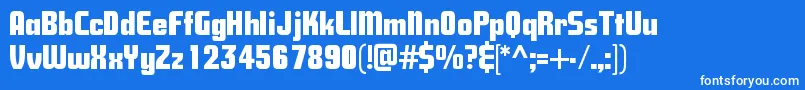 Шрифт Savingsbond – белые шрифты на синем фоне