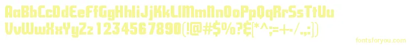 フォントSavingsbond – 白い背景に黄色の文字