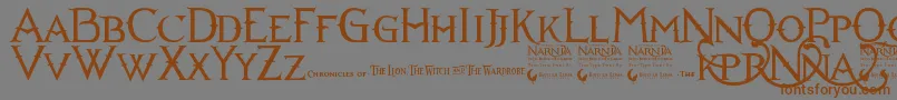 Narniabll Font – Brown Fonts on Gray Background