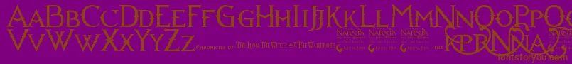 Police Narniabll – polices brunes sur fond violet