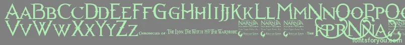 Narniabll Font – Green Fonts on Gray Background