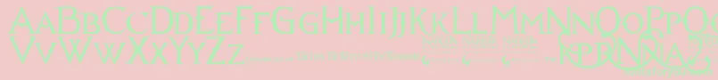 Narniabll Font – Green Fonts on Pink Background