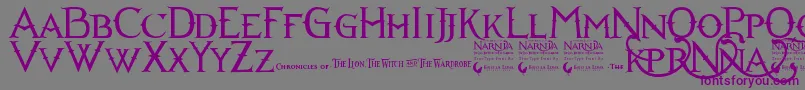 Narniabll Font – Purple Fonts on Gray Background