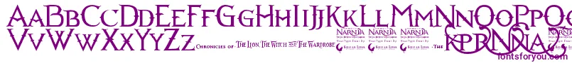Narniabll Font – Purple Fonts on White Background