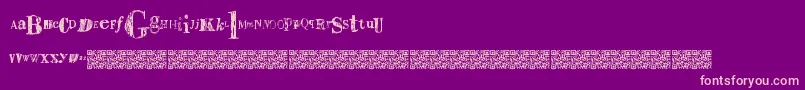 Sailaway-Schriftart – Rosa Schriften auf violettem Hintergrund