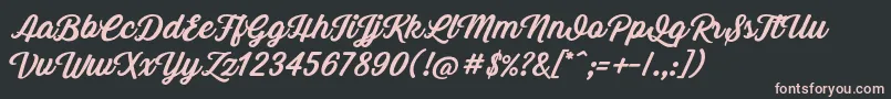 GrandAventure Font – Pink Fonts on Black Background