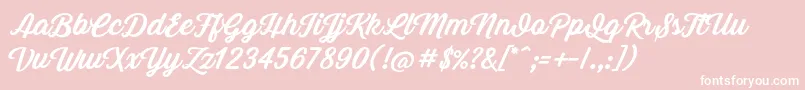 GrandAventure Font – White Fonts on Pink Background