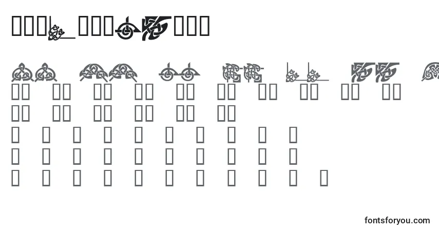 Schriftart KrKelticFour – Alphabet, Zahlen, spezielle Symbole