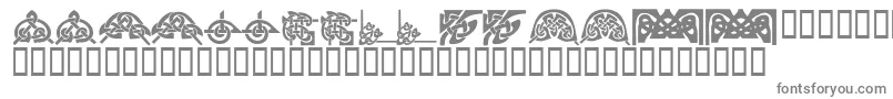 KrKelticFour-Schriftart – Graue Schriften auf weißem Hintergrund