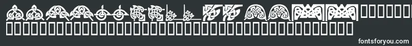 フォントKrKelticFour – 白い文字