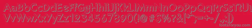 KoblenzshadowMediumRegular Font – Gray Fonts on Red Background