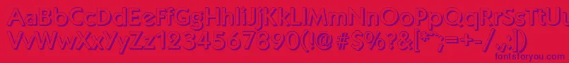KoblenzshadowMediumRegular-Schriftart – Violette Schriften auf rotem Hintergrund