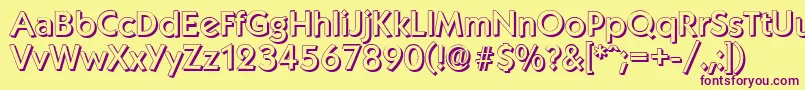 KoblenzshadowMediumRegular Font – Purple Fonts on Yellow Background
