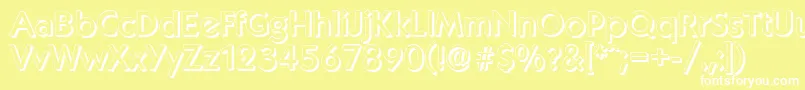 KoblenzshadowMediumRegular Font – White Fonts on Yellow Background