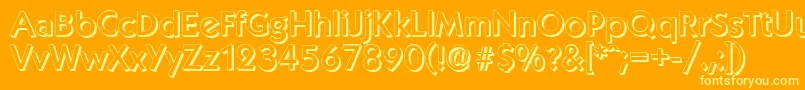 KoblenzshadowMediumRegular Font – Yellow Fonts on Orange Background