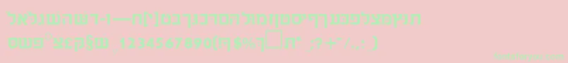 SabrasskRegular-fontti – vihreät fontit vaaleanpunaisella taustalla