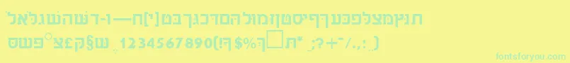 SabrasskRegular-fontti – vihreät fontit keltaisella taustalla