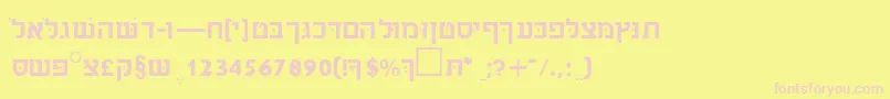 SabrasskRegular Font – Pink Fonts on Yellow Background