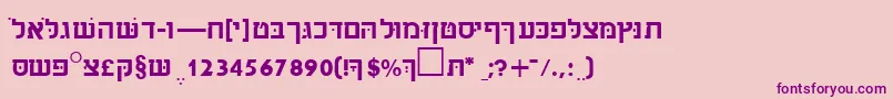 SabrasskRegular Font – Purple Fonts on Pink Background