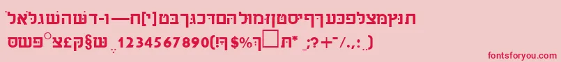 SabrasskRegular Font – Red Fonts on Pink Background