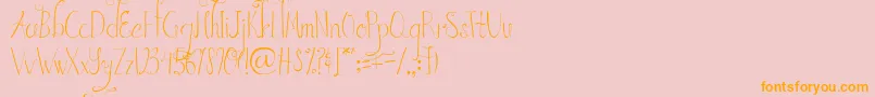 AustieBostInWonderland Font – Orange Fonts on Pink Background
