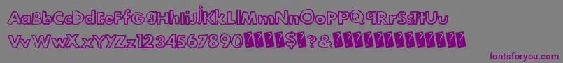 Шрифт Legitoutline – фиолетовые шрифты на сером фоне