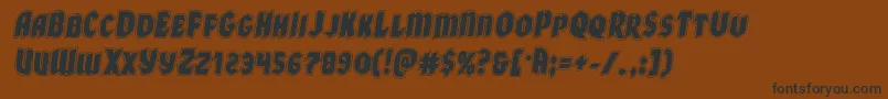 Xmasxpressacadital Font – Black Fonts on Brown Background