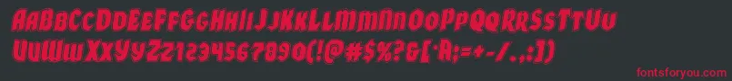 Xmasxpressacadital Font – Red Fonts on Black Background