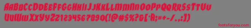 Xmasxpressacadital Font – Red Fonts on Gray Background