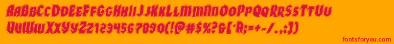 Xmasxpressacadital Font – Red Fonts on Orange Background